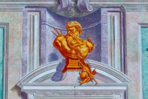 フレスコ画のファサード 作： Ludovico Pogliaghi