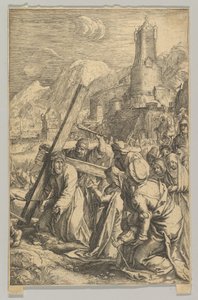 「キリストの受難」より、十字架を背負うキリスト 1623年。 作： Ludovicus Siceram
