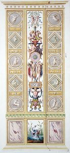 バチカン市国のラファエロのロッジアのパネル、ジョヴァンニ・ヴォルパト（1735-1804）が彫った「Delle Loggie di Rafaele nel Vaticano（バチカン市国のラファエロのロッジア）」より