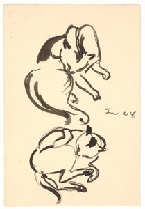 体を洗う猫に関する 2 つの研究 作： Ludvig Find