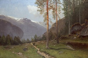フィヨルドの風景 作： Ludvig Skramstad