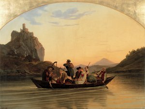 シュレッケンシュタインの交差点、1837年 作： Ludwig Adrian Richter