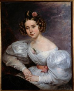 若い女性の肖像」 オーギュスト・シッター（1805-1889）の絵画 19世紀 オルレアン美術館 作： Ludwig August or Louis August Schwiter