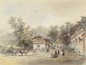 ウィーン近郊のフォルダーブリュールにある酪農場 作： Ludwig Czerny