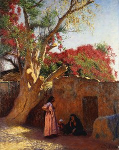 村の外のアラブの家族 作： Ludwig Deutsch