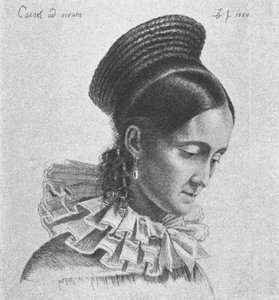 シャーロットアマリーハッセンフルーク、1820年 作： Ludwig Emil Grimm