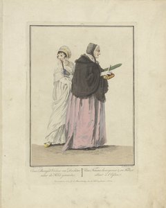 教会に向かう母と娘 市民の妻と娘。 教会に行く / Une Femme bourgeoise & sa Fille, allant à l