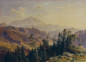 グーテンシュタインから見たニーダーエスターライヒ州のシュネーベルク 作： Ludwig Halauska