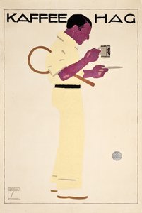 Cartaz publicitário para Kaffee Hag 作： Ludwig Hohlwein