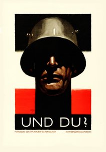 そして、1929 年の戦線兵士連盟の鋼鉄の兜よ。 作： Ludwig Hohlwein