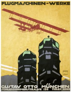 空飛ぶ機械 - 作品, ゴスタブ・オットー・ミュンヘン 作： Ludwig Hohlwein