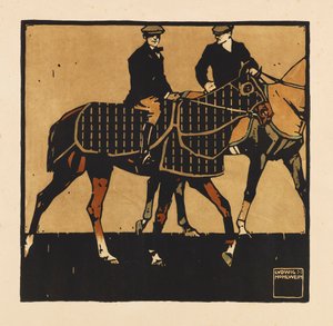 ポートフォリオターフから。 12 枚の競馬の画像、1909 年。 作： Ludwig Hohlwein