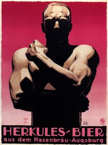 ヘラクレスビール、1925年 作： Ludwig Hohlwein