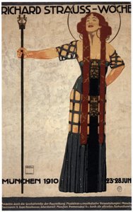 Richard Strauss Week、1910 作： Ludwig Hohlwein