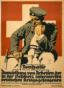 Tonhalle ... スイスに抑留されたドイツ人捕虜の作品展、パブ。 1918年（カラーリソ） 作： Ludwig Hohlwein