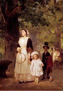 チュイルリー公園までの道のり。ルイ・クナウス（1829 - 1910）の絵画