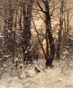 冬の夕暮れ、1891 作： Ludwig Munthe