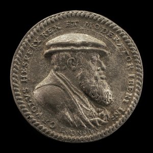 シャルル5世、1500～1558年、スペイン王1516～1556年、神聖ローマ皇帝1519年[裏面]、1542年 作： Ludwig Neufahrer