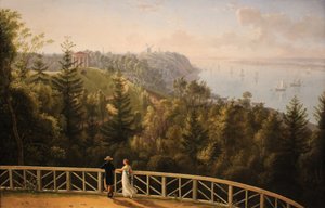 バウルス公園からハンブルクまでの眺め 作： Ludwig Philipp Strack