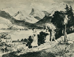 フシュル湖、オーストリア、ザルツブルク、1823 年、1943 年。 作： Ludwig Richter