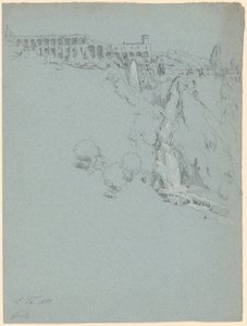 マエケナスの別荘のあるチボリの滝 作： Ludwig Thiersch