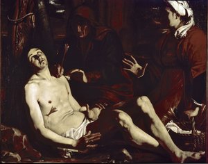 聖女たちに癒された聖セバスティアン（油彩・キャンバス、1630年頃 作： Luigi Miradori