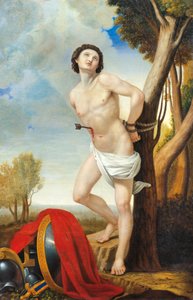 ルイジ・アシオリ（1817-77）の「聖セバスチャンの殉教」、油彩・キャンバス 作： Luigi Asioli