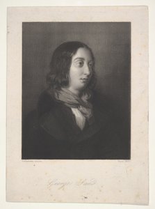 ジョージサンドの肖像、1837年。 作： Luigi Calamatta