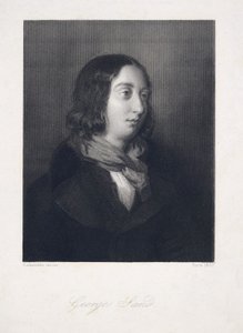 ジョージ・サンドの肖像、パブ。1837年に彫られたもの 作： Luigi Calamatta