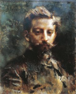 プリモ・レヴィの肖像、1880年頃（キャンバスに油彩） 作： Luigi Conconi