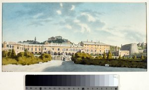 イタリア・ファッソーロのドーリア宮殿（水彩画、1825年頃 作： Luigi Garibbo