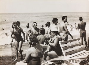 ビーチのイタリア人