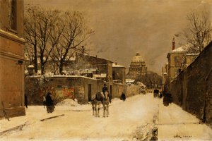 パリ、アンヴァリッドの近くの通り 作： Luigi Loir