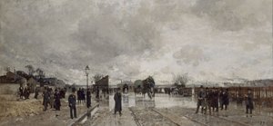 洪水時のベルシーの一角 作： Luigi Loir