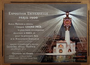 1900年パリ万国博覧会：LUブランドの広告 - イラスト：Luigi Loir (1845-1916) 作： Luigi Loir