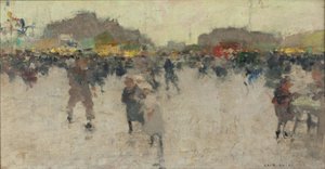 トローヌ広場の祭り、パリ、1890年頃（油彩・カンヴァス） 作： Luigi Loir