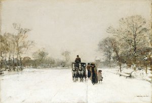 雪の中