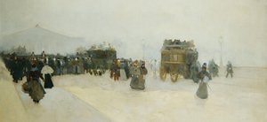 コンコルド広場とブルボン宮殿 作： Luigi Loir