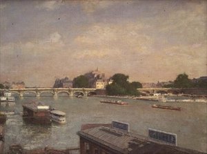 パリのシテ島（Ile de la Cite 作： Luigi Loir