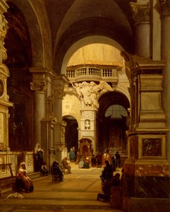 ルイジ・マルケージ（1825-1862）によるローマのサンタ・マリア・デル・ポポロ教会 作： Luigi Marchesi