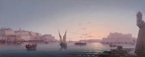 マルタのグランドハーバー、コロディーノ出身、1911 作： Luigi Maria Galea