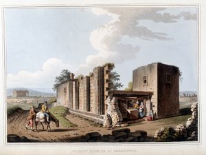 イタリアのアグリジェントにある古代寺院。ロンドンのルイジ・マイヤーが撮影した原画をもとにした「Views in Ottoman Dominions, in Europe, in Asia, and some of the Mediterranean islands」に掲載されている。 作： Luigi Mayer