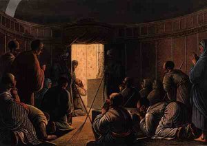 聖墳墓礼拝堂の入口（R.Bowyer Historic Gallery, London発行の「Views of Palestine」Vol.IIより 作： Luigi Mayer
