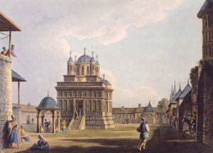 サンタ・マリア修道院 ルイジ・マイヤー作 ギリシャ 19世紀 エングレービング 作： Luigi Mayer