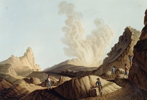 ストロンボリ島、クレーター 作： Luigi Mayer