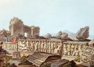 トルコのエフェソスの遺跡（イラスト：Luigi Mayer 作： Luigi Mayer
