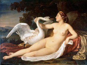 レダと白鳥、1840-1850。 作： Luigi Mussini