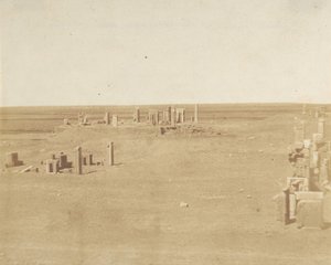 山から見たペルセポリスの全景（1858年 作： Luigi Pesce