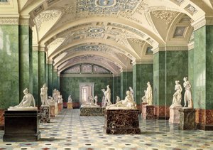 近代彫刻の最初の部屋、新しいエルミタージュ美術館、1856年 作： Luigi Premazzi