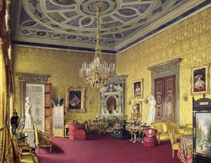 ツァールスコエセローのキャサリン宮殿のライオンズホール、1859年 作： Luigi Premazzi